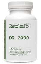 Load image into Gallery viewer, Vitamin D3 2000 IU - 120 Softgels by RetzlerRx™