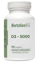 Load image into Gallery viewer, Vitamin D3 5000 IU 90 Softgels by RetzlerRx™