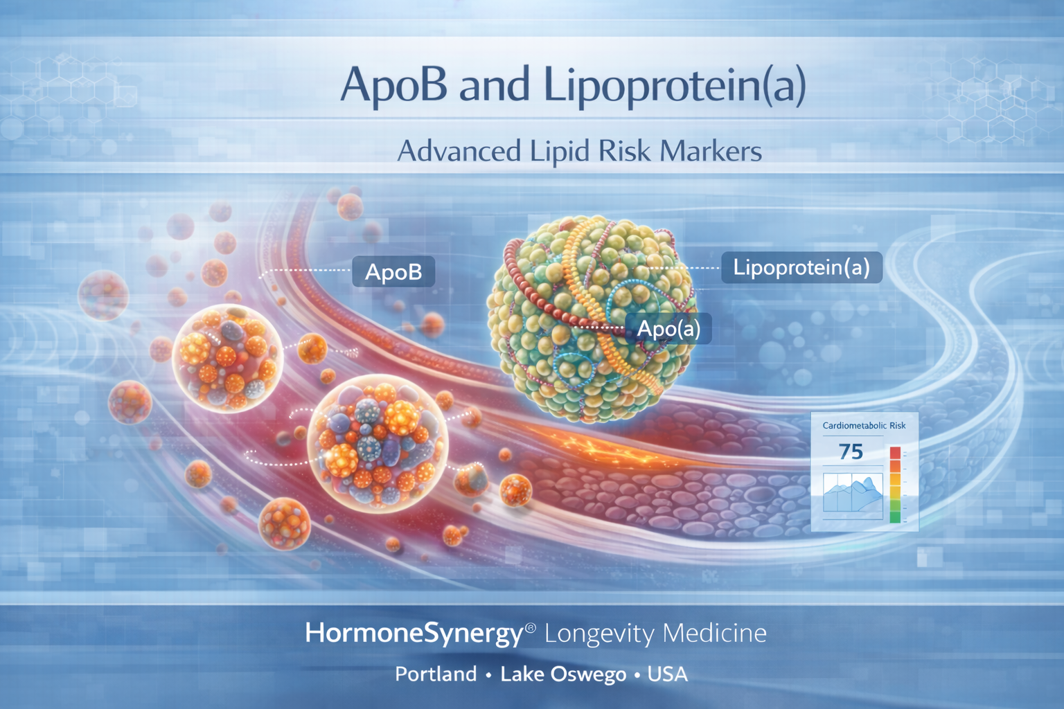 Lipoprotein(a) genetic cholesterol marker associated with increased cardiovascular risk and early heart disease detection HormoneSynergy® Longevity Medicine Portland • Lake Oswego • USA
