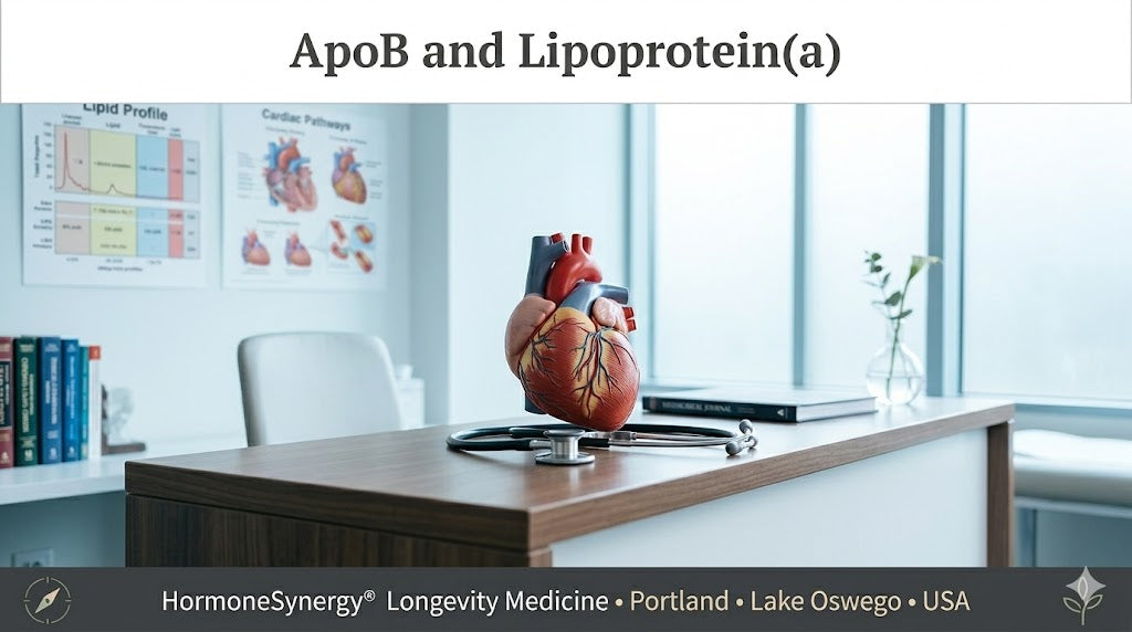 LDL cholesterol vs ApoB comparison showing which lipoprotein marker better predicts cardiovascular risk and atherosclerosis HormoneSynergy® Longevity Medicine Portland • Lake Oswego • USA