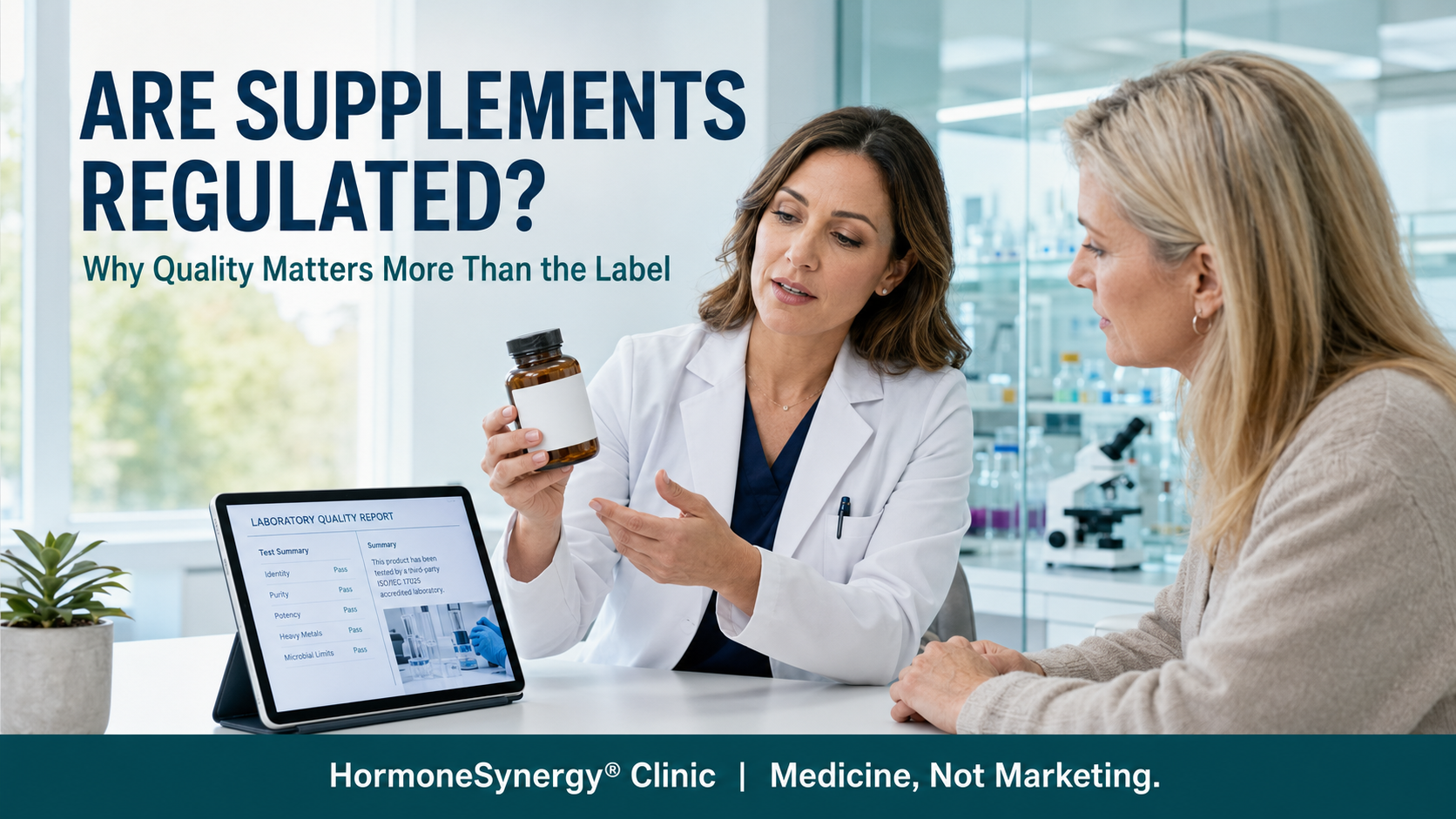 Supplements are not “unregulated,” but they are regulated differently than prescription drugs. Here is what DSHEA, cGMP, FDA oversight, third-party testing, and manufacturer quality standards actually mean.