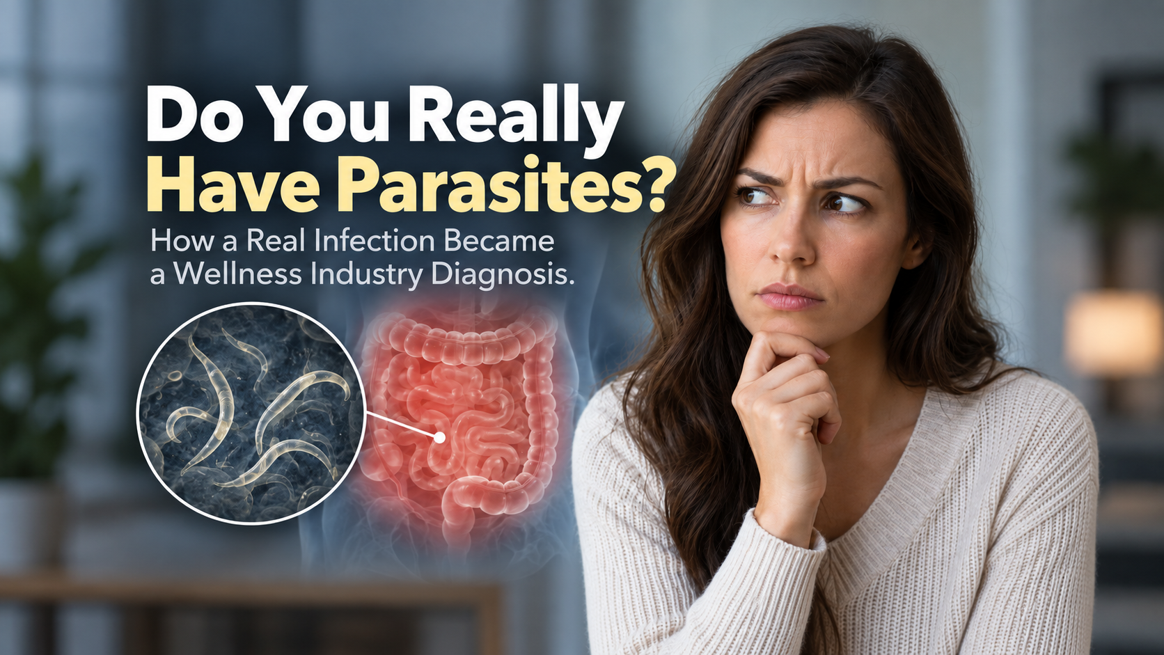 Female physician discussing parasite symptoms and testing with a patient as part of evidence-based gut health and longevity medicine.