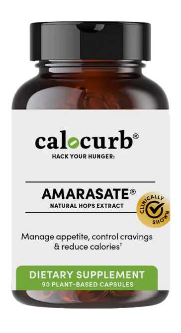 Calocurb® with Amarasate® natural appetite suppressant supplement bottle – available at HormoneSynergy® / RetzlerRx® in Portland and Lake Oswego, Oregon