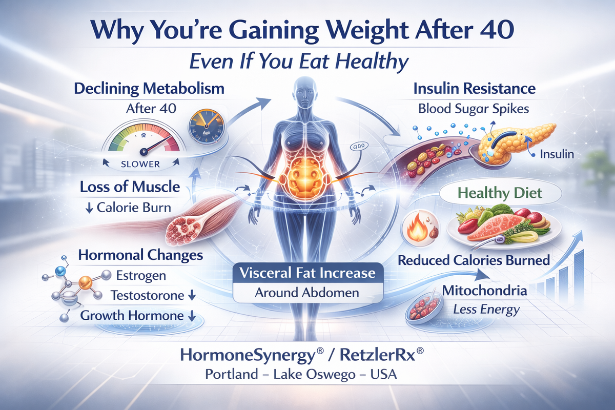 Why You’re Gaining Weight After 40 | HormoneSynergy®