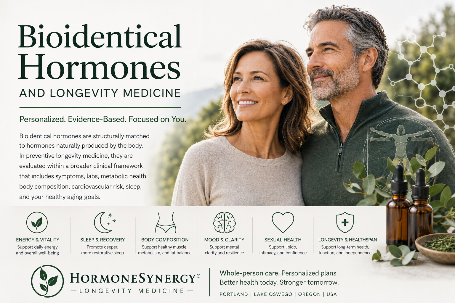 Bioidentical hormones and preventive longevity medicine education at HormoneSynergy® Portland Lake Oswego Oregon USA.