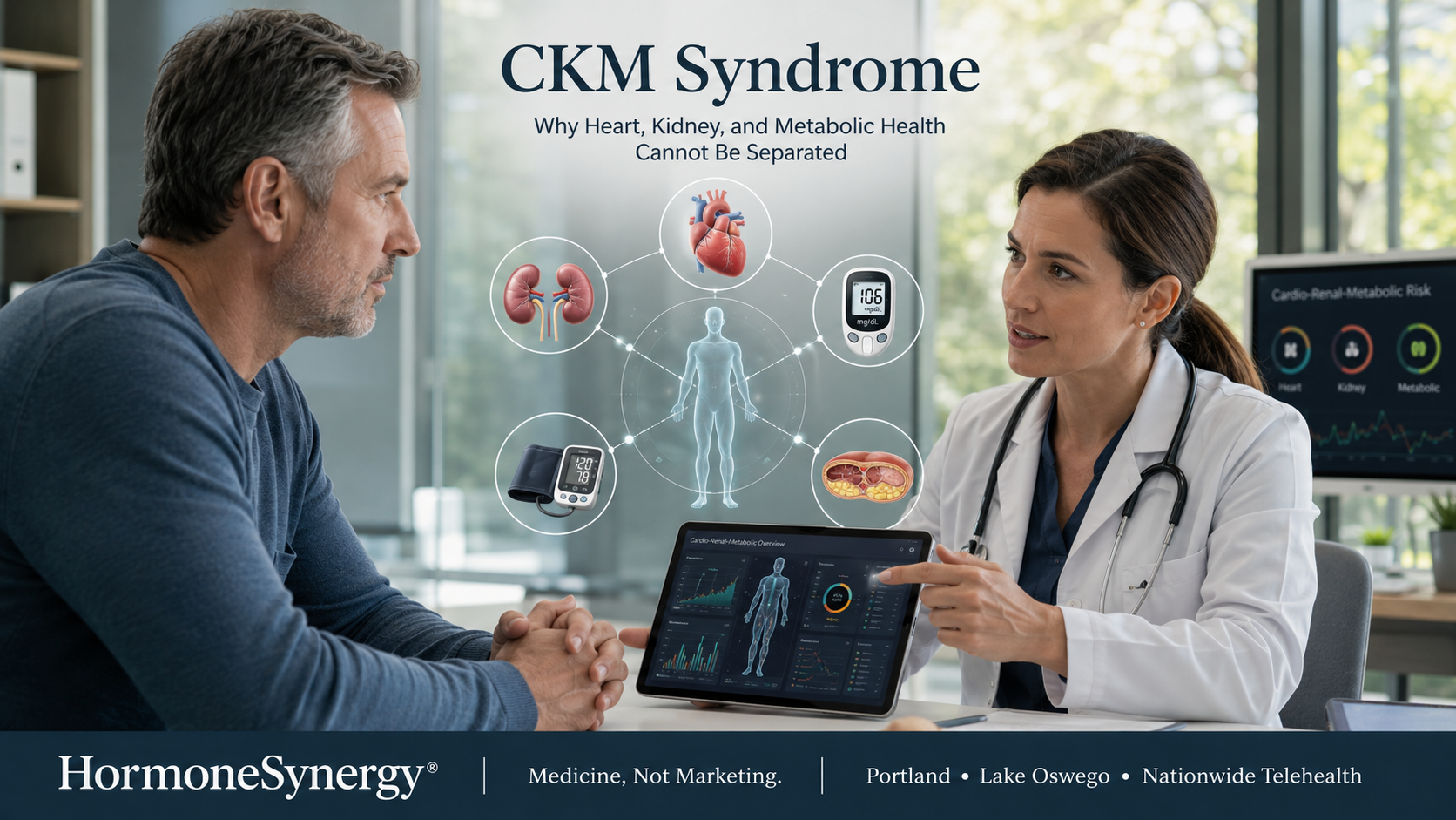 Cardiovascular kidney metabolic health consultation at HormoneSynergy in Portland and Lake Oswego, Oregon.