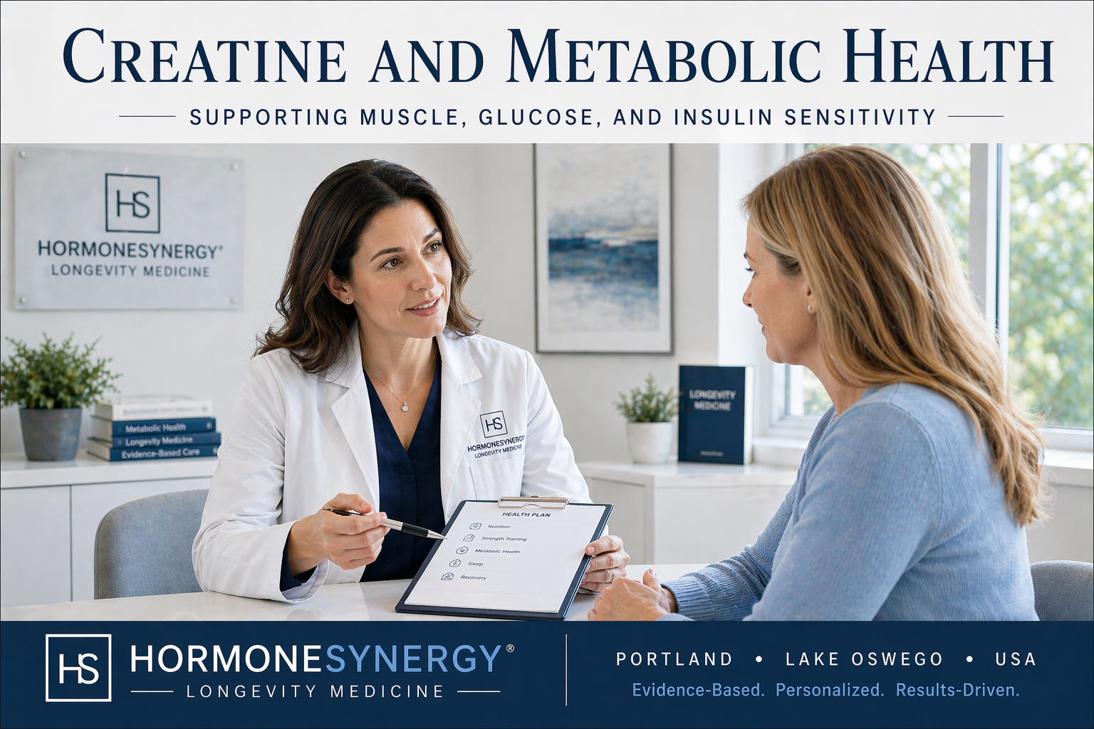 Creatine and metabolic health insulin glucose longevity medicine image HormoneSynergy Portland Oregon