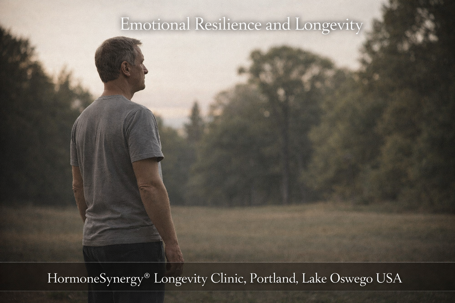 Grounded outdoor stillness representing emotional resilience, stability, and long-term nervous system balance – HormoneSynergy® Portland Lake Oswego USA