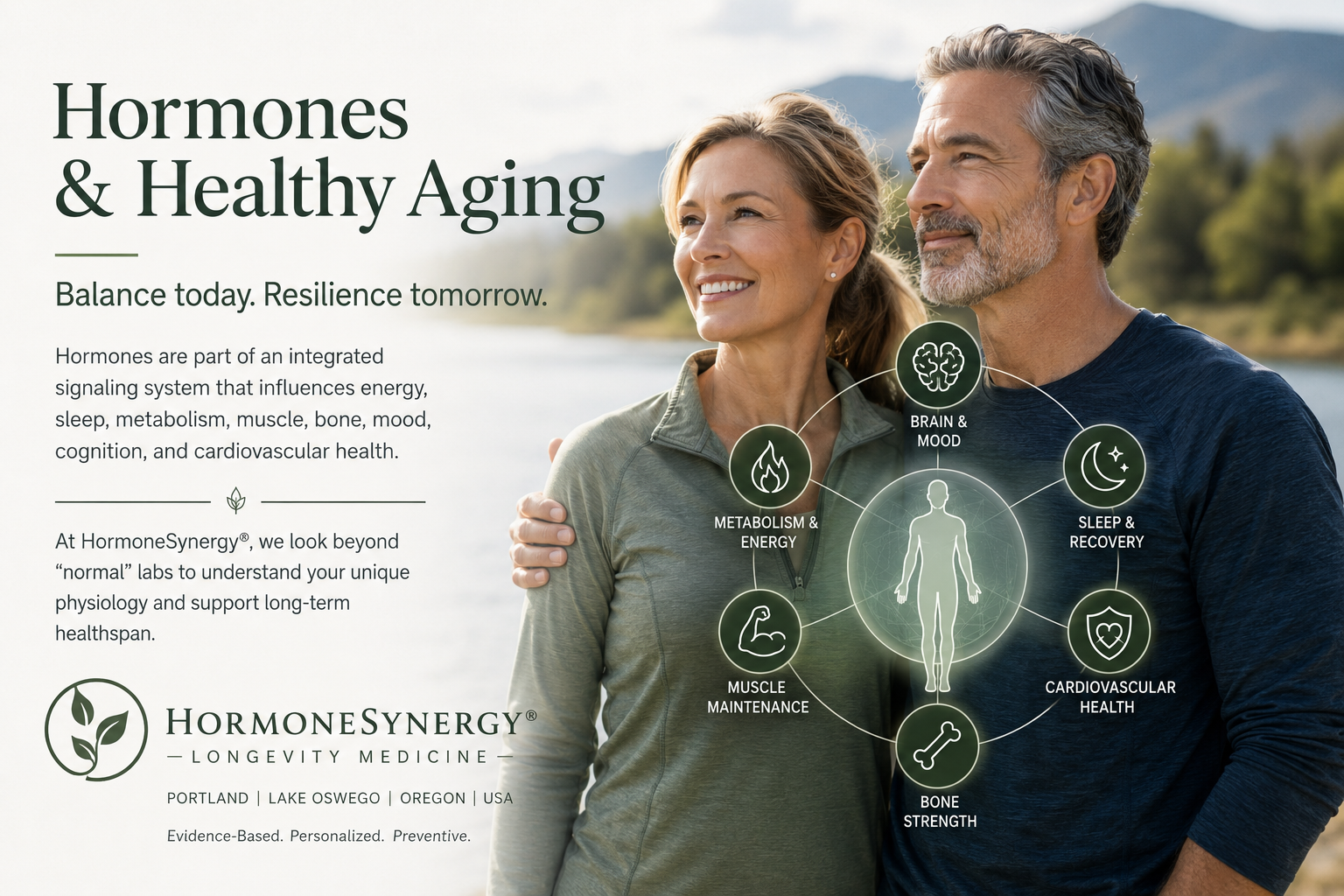Hormone signaling and healthy aging in longevity medicine at HormoneSynergy Portland Lake Oswego USA.