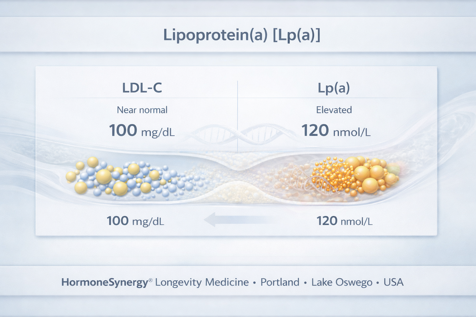 Lipoprotein(a) genetic cardiovascular risk marker clinical dashboard longevity medicine