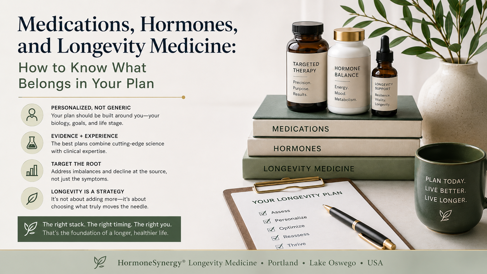 Medications, hormones, and longevity medicine clinical decision framework from HormoneSynergy in Portland and Lake Oswego