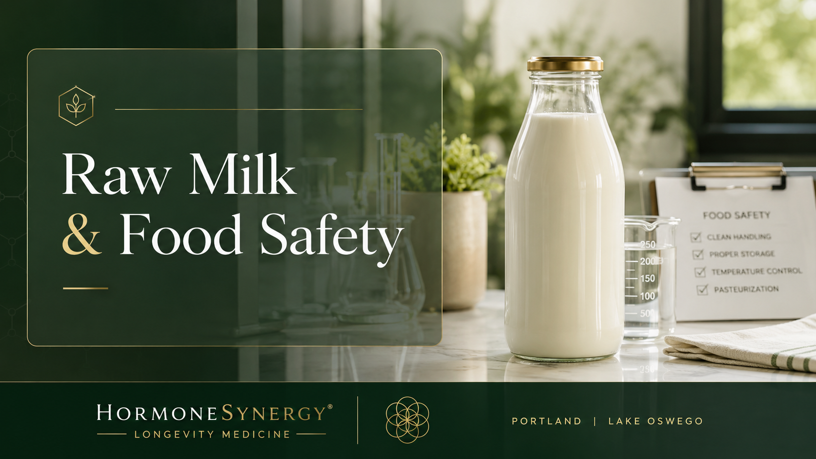 Raw milk and pasteurization food safety science from HormoneSynergy Longevity Medicine in Portland and Lake Oswego.