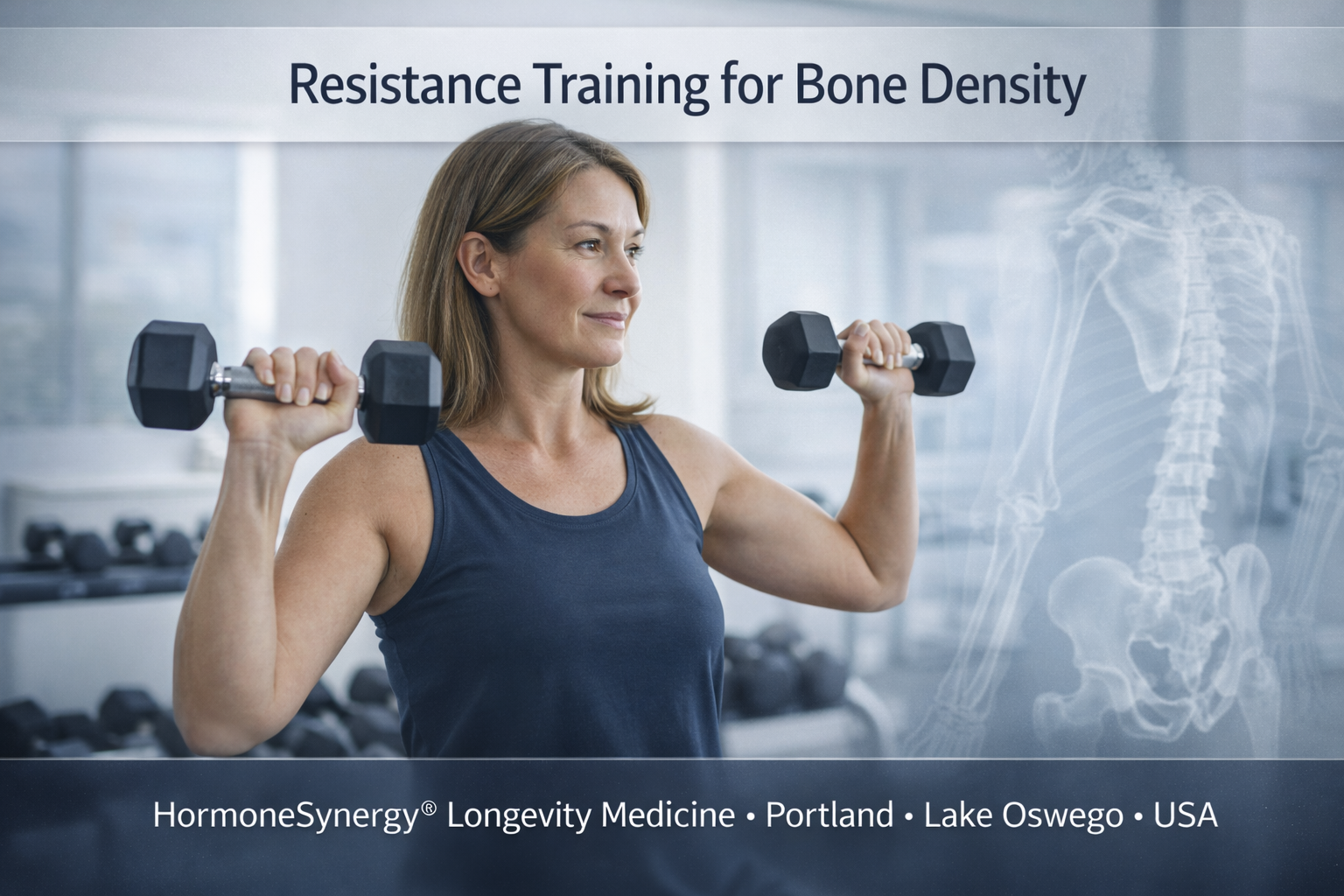 Resistance training improving bone density and strength in a longevity medicine context