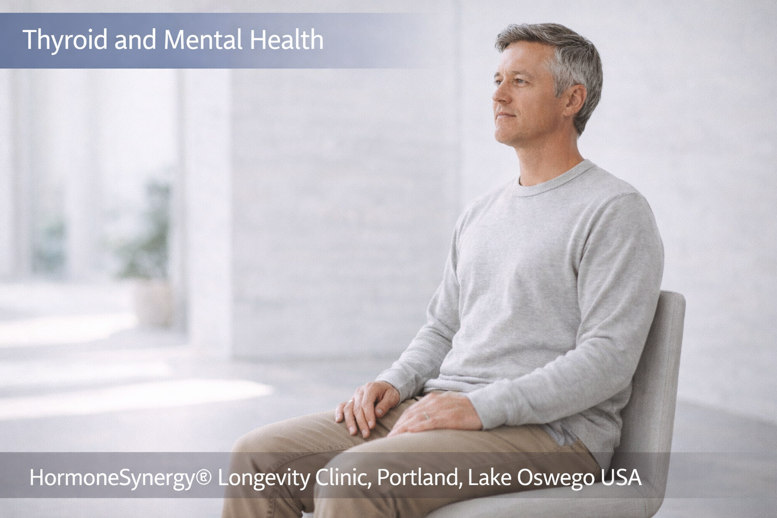 Subtle metabolic and thyroid-related influence on mental health represented through calm posture and balanced light – HormoneSynergy® Portland Lake Oswego USA