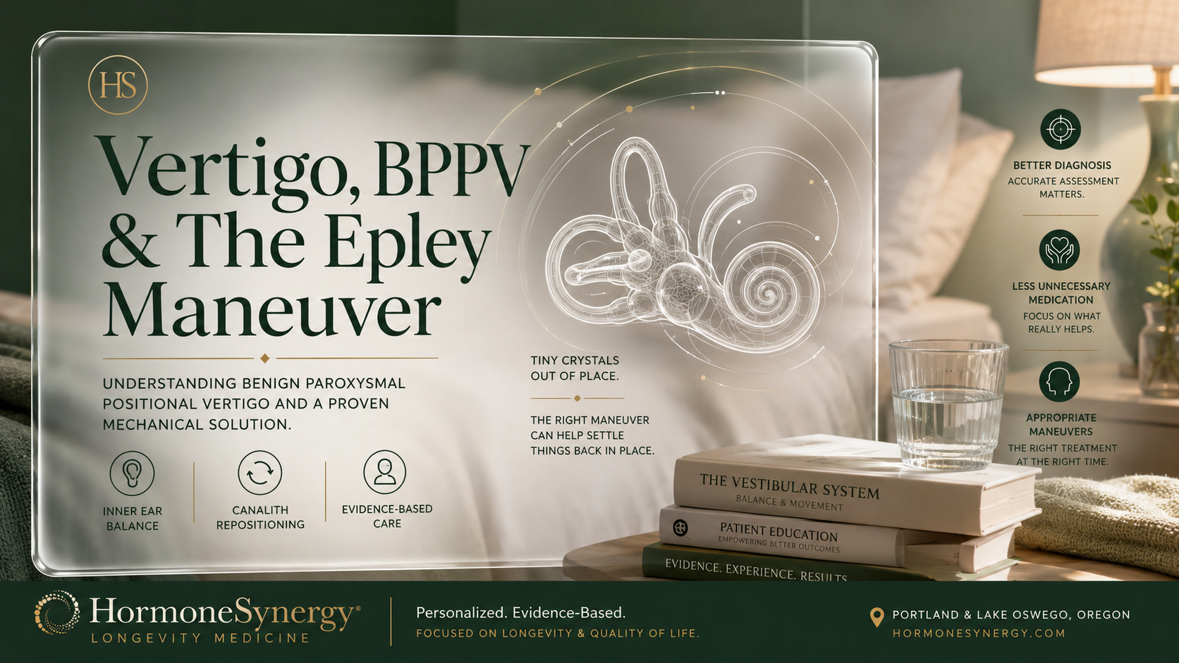 HormoneSynergy Longevity Medicine editorial image about BPPV vertigo and the Epley Maneuver in Portland and Lake Oswego, Oregon.