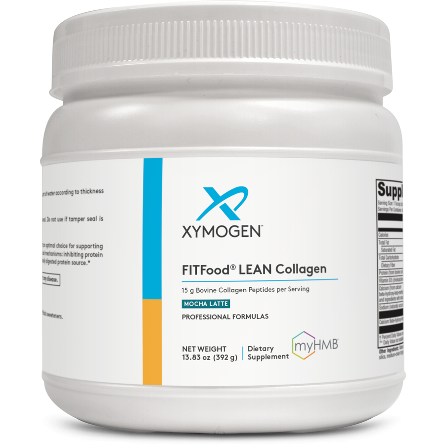 FIT Food® Lean Collagen Mocha Latte 14 Servings Xymogen® Supplement Collection