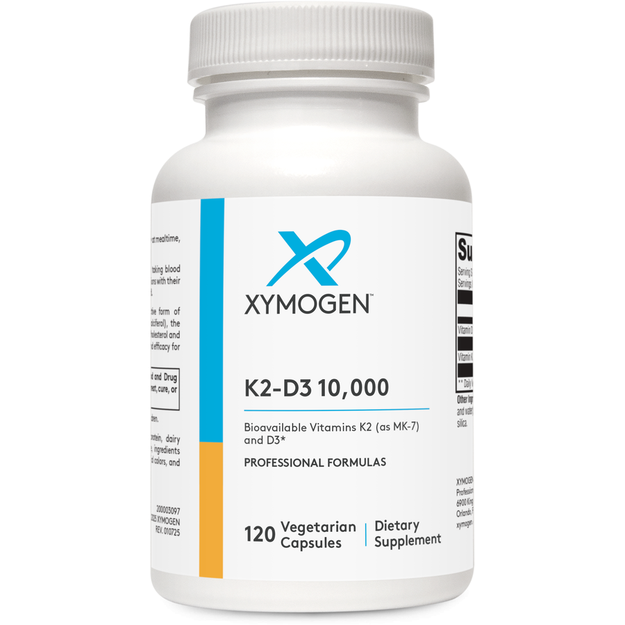 K2-D3 10,000 120 Capsules Vitamin D3 & K2 Supplements HormoneSynergy