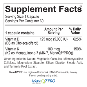 Synergy D3K2 PRO (5,000 IU D3 + 180 mcg. K2) by RetzlerRx™