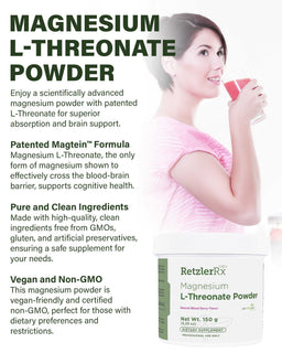 Load image into Gallery viewer, RetzlerRx® Magnesium L-Threonate Powder – Highly Absorbable Magtein® for Brain &amp; Cognitive Support - Berry Flavor Brain and Mood Support Dr. Retzler’s Line of Premier Supplements HormoneSynergy