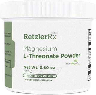 Load image into Gallery viewer, RetzlerRx® Magnesium L-Threonate Powder with Magtein® unflavored for cognitive support, memory, relaxation, and healthy sleep cycles