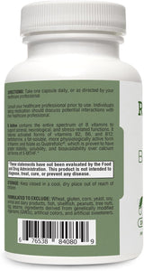 B Active Complex by Dr. RetzlerRx® - Vitamin B Complex - Benfotiamine, Methylfolate, Biotin, Vitamin B6 - Vitamin B12 (Methylcobalamin b12) - Adrenal Support & Mood Support Supplement (90 Capsules)