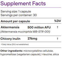 Load image into Gallery viewer, Pendulum Life Akkermansia 500 Pro | 500 Million AFU | Next-Gen Probiotic for Gut Barrier &amp; Metabolic Health | Patented Akkermansia muciniphila | Vegan, Non-GMO, Shelf-Stable | 30 Capsules