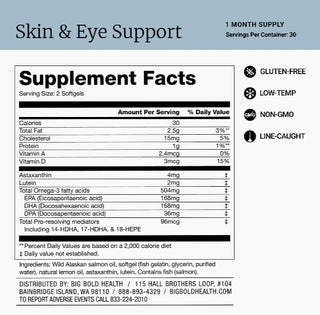Load image into Gallery viewer, Big Bold Health Skin &amp; Eye Support | Wild Alaskan Salmon Oil + Carotenoids