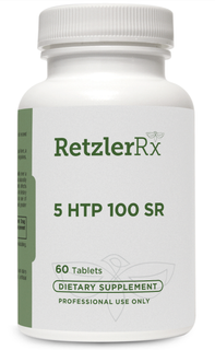 Load image into Gallery viewer, RetzlerRx 5-HTP 100 sustained release supplement for mood balance stress support and sleep