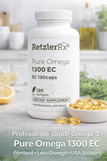 Load image into Gallery viewer, RetzlerRx® Pure Omega 1300 EC with MaxSimil® high-absorption omega-3 fish oil for heart health, brain function, joint comfort, and daily wellness