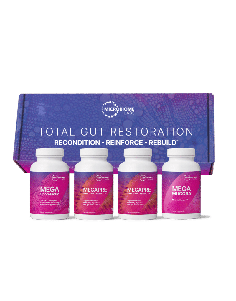 Total Gut Restoration Kit 1 – Complete Gut Health & Microbiome Support | Microbiome Labs Dr. Retzler’s Line of Premier Supplements HormoneSynergy