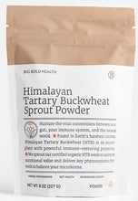 Load image into Gallery viewer, Himalayan Tartary Buckwheat sprout powder with clinical longevity medicine styling representing polyphenols, immunometabolism, gut health, and whole-food nutrition signaling