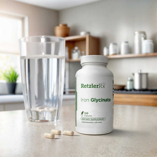 Load image into Gallery viewer, Iron Glycinate – Gentle, Highly Absorbable Ferrochel® Iron (29 mg) by RetzlerRx® Dr. Retzler’s Line of Premier Supplements HormoneSynergy