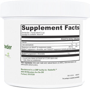 Magnesium L-Threonate Powder by RetzlerRx® BERRY FLAVOR | Brain Health & Cognitive Support | Magtein