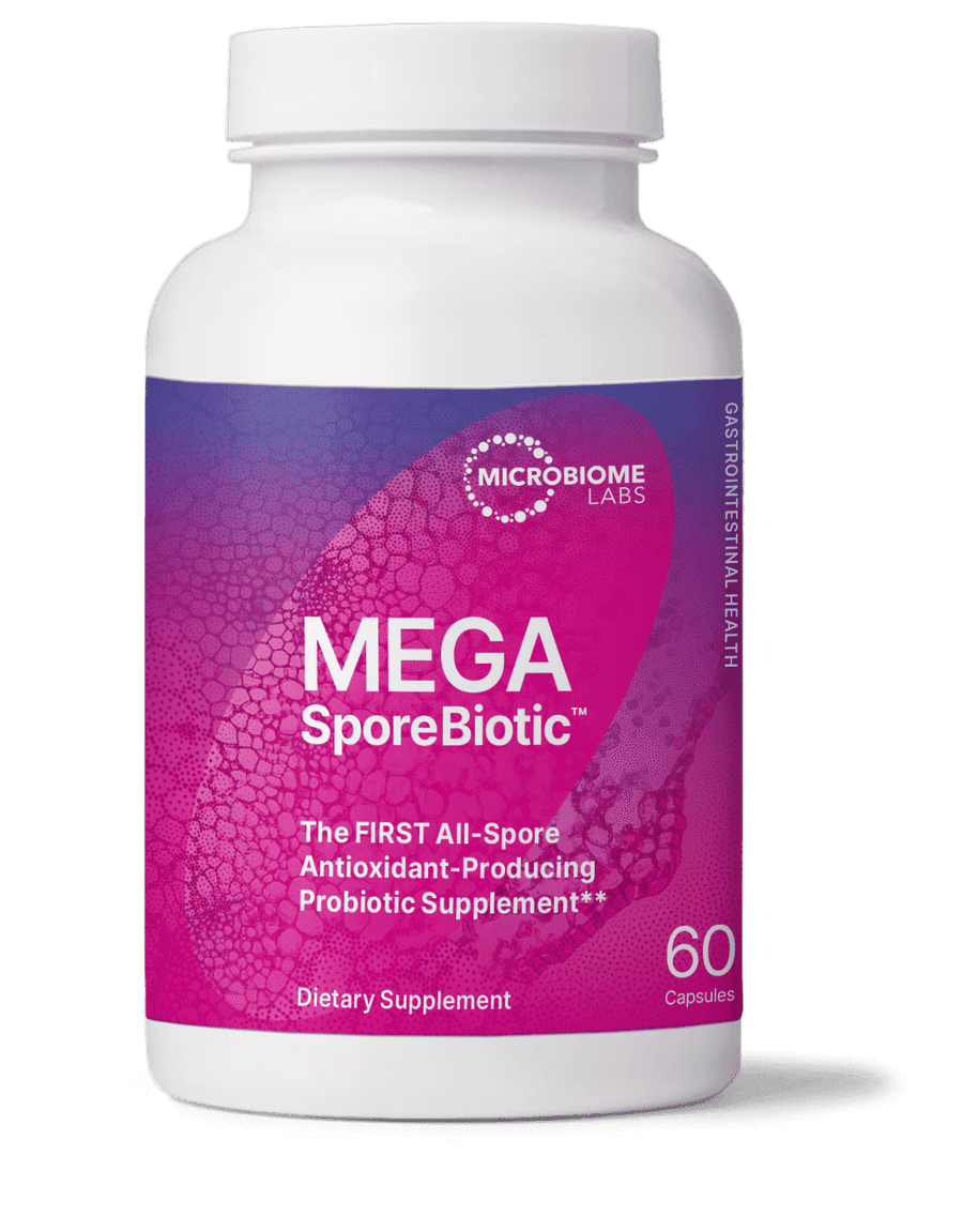 Mega SporeBiotic 60 Capsules by Microbiome Labs HormoneSynergy® / RetzlerRx® Gut Health, Histamine & Probiotics HormoneSynergy