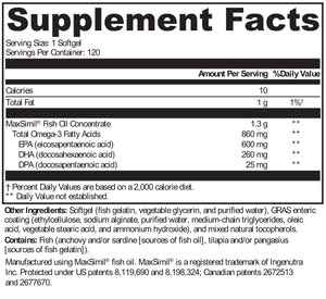 Pure Omega 1300 EC - 120 Capsules by RetzlerRx™