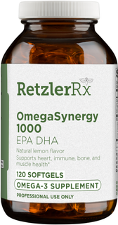 Load image into Gallery viewer, RetzlerRx OmegaSynergy EPA-DHA 1000 triglyceride fish oil softgels for cardiovascular, brain, and joint support
