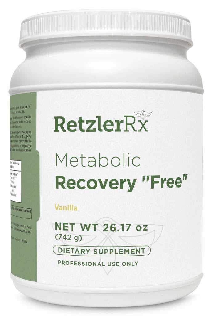 RetzlerRx Metabolic Recovery Formula GHI Chocolate vegan protein for GI health liver detox and metabolic support