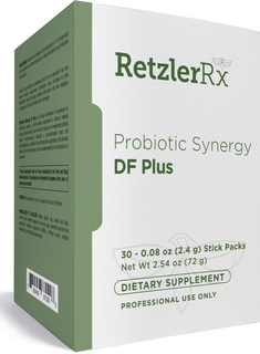 Load image into Gallery viewer, RetzlerRx Probiotic Synergy DF Plus probiotic stick packs supporting gut health microbiome balance and immune function