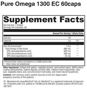 Pure Omega 1300 EC - 60 Capsules by RetzlerRx™