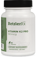 Load image into Gallery viewer, RetzlerRx Vitamin K2 180 mcg – Premium MenaQ7® PRO - 60 ct.