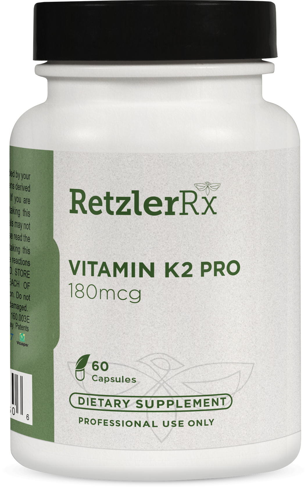 RetzlerRx Vitamin K2 180 mcg – Premium MenaQ7® PRO - 60 ct.