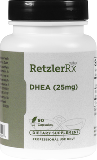 Load image into Gallery viewer, RetzlerRx DHEA 25 mg supplement for hormonal balance, adrenal support, energy, and healthy aging