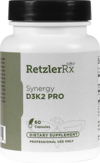Load image into Gallery viewer, RetzlerRx Synergy D3K2 PRO with vitamin D3 and K2 MK-7 for bone density, calcium metabolism, heart, and immune support