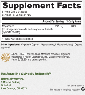 Load image into Gallery viewer, UltraMag – Albion® TRAACS® Magnesium Lysinate Glycinate by RetzlerRx® Minerals Dr. Retzler’s Line of Premier Supplements HormoneSynergy