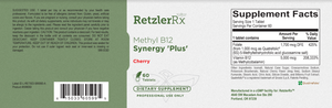 Methyl B12 Synergy Plus - Cherry - 60 tablets by RetzlerRx™