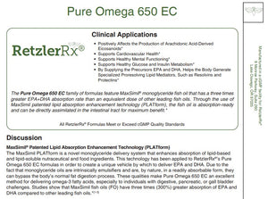 Pure Omega 650 EC – MaxSimil® High Absorption Fish Oil by RetzlerRx®