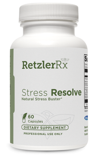 Load image into Gallery viewer, RetzlerRx Stress Resolve with magnolia, ashwagandha, and L-theanine for stress resilience, calm focus, and mood balance
