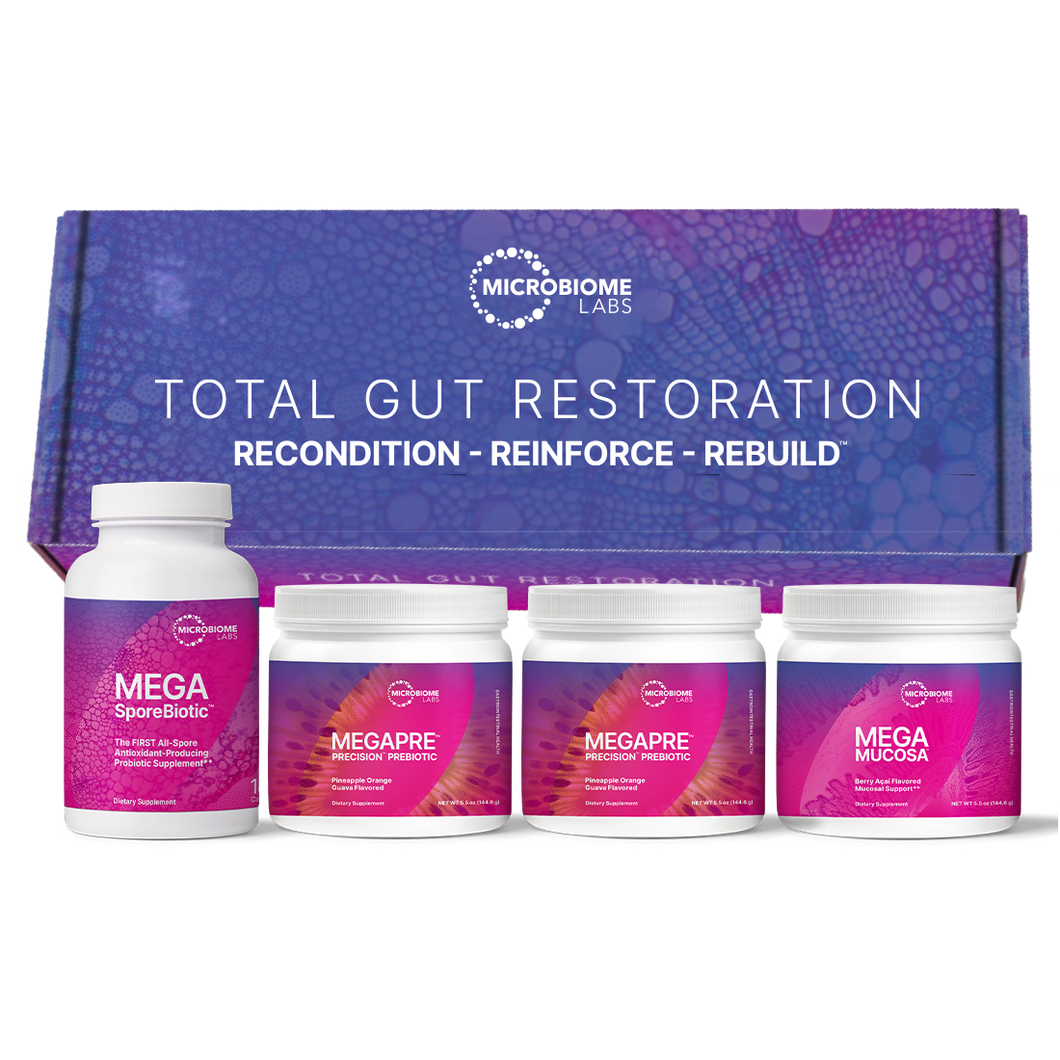 Total Gut Restoration Kit 2 (Powder) by Microbiome labs