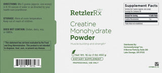 Load image into Gallery viewer, Creatine Monohydrate Powder – Micronized Creatine for Strength, Power &amp; Recovery by RetzlerRx® Protein and Collagen Dr. Retzler’s Line of Premier Supplements HormoneSynergy