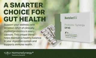 Load image into Gallery viewer, RetzlerRx® Probiotic Synergy DF 45 – Advanced Digestive &amp; Immune Support Probiotics Dr. Retzler’s Line of Premier Supplements HormoneSynergy